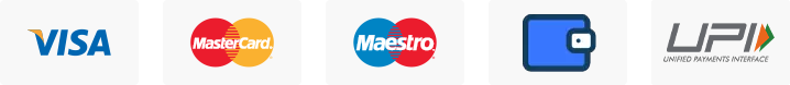Visa, Mastercard, American Express and RuPay accepted